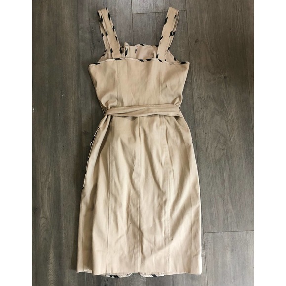 LDT Eileen Square Neck Zip Front Tie Waist Dress - Picture 2 of 3